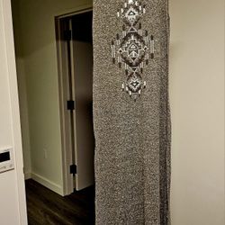Express Gray Maxi Dress with Sequin Embellishments