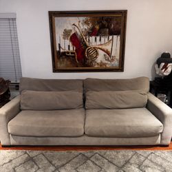 Oversized Grey Deep SEAT Sofa 
