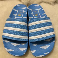 Adidas Originals The Simpsons Unisex Big Kids Size 5 Adilette  Slippers  Blue