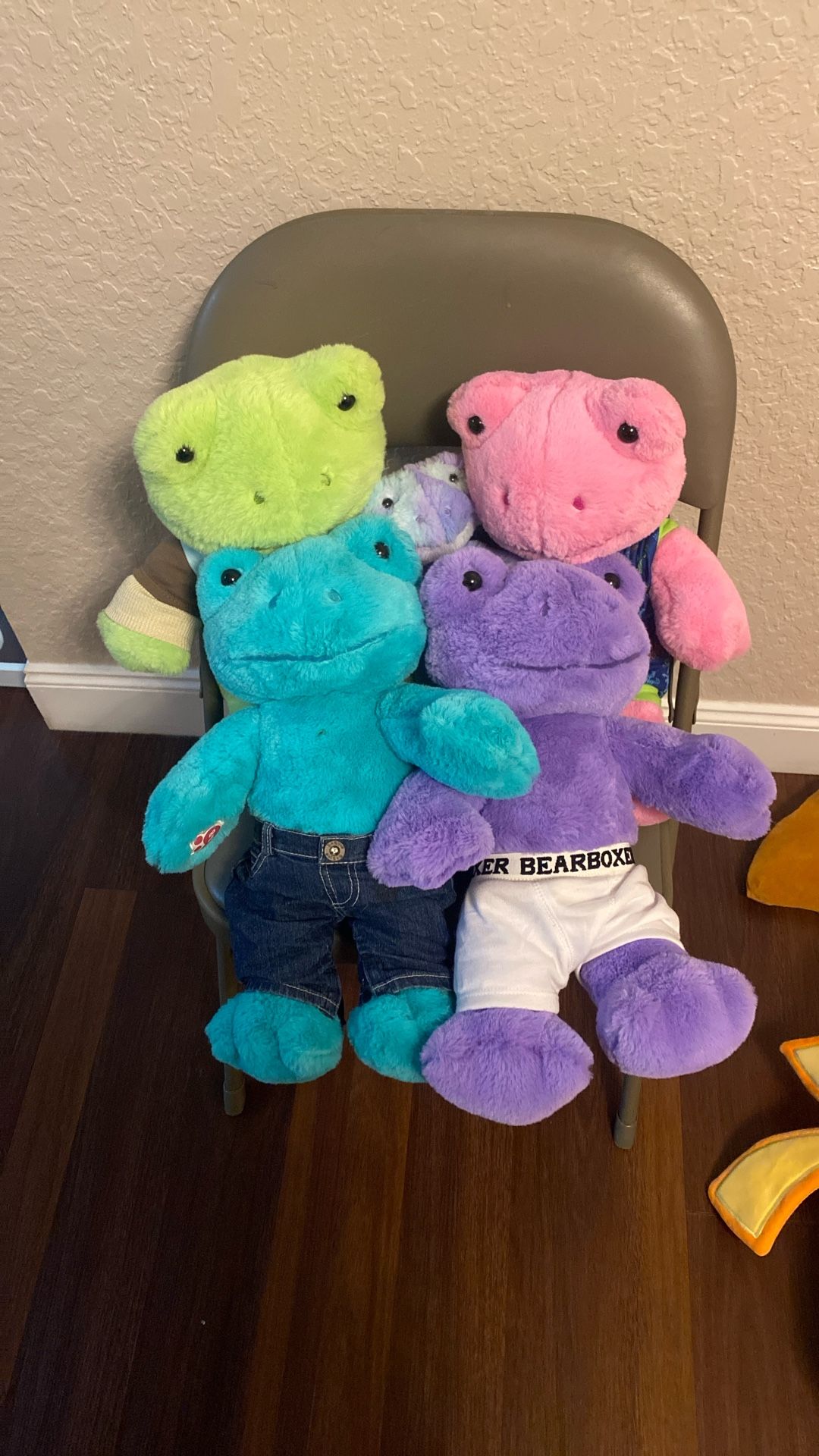 Lot Of 5 Build A Bear Frogs