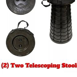  the convenience and flexibility of the 2x Lightweight Telescopic Retractable Stool Seat CAMPING 