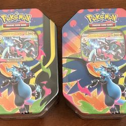 Pokemon TCG Mega Charizard X ex Tin 4 Booster Packs & Charizard Promo