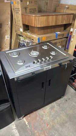 5-Burner Propane Gas Grill Stoves in Black, estufa de gas