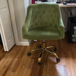 Green Velvet Desk Chair 