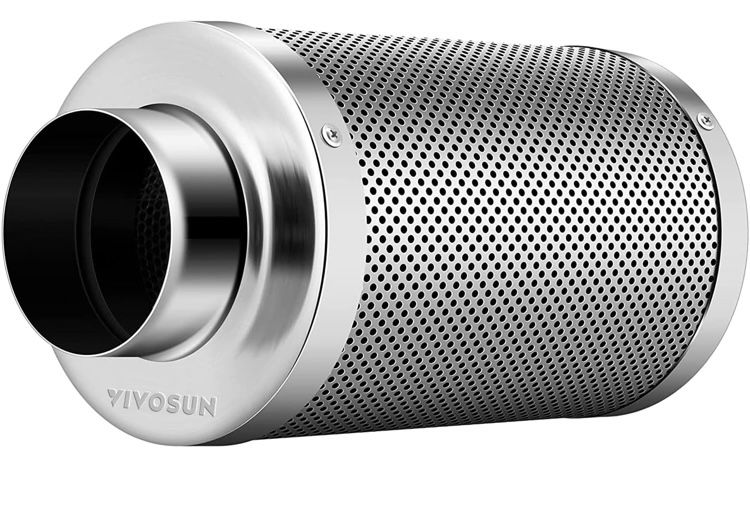 New In Box!VIVOSUN 8 Inch Air Carbon Filter Smelliness Control with Australia Virgin Charcoal for Inline Duct Fan, Grow Tent,, Reversible Flange