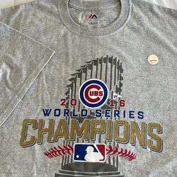 Cubs World Series Champions 2016 T-shirt Mens Size XL /New, all