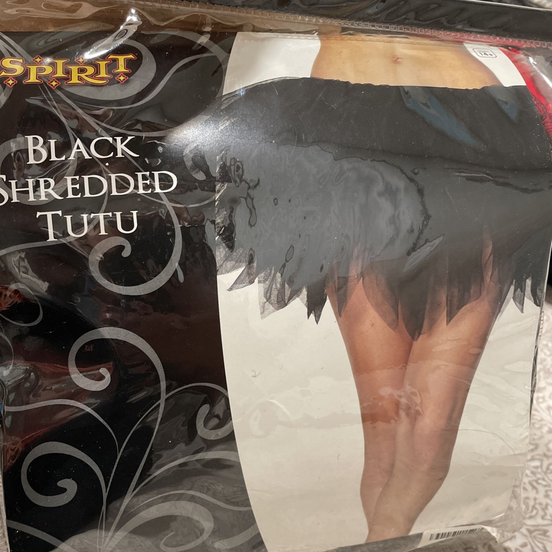 Halloween Spirit Blk Shredded Tutu