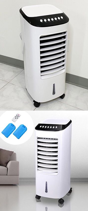 (NEW) $75 Portable 11x11x27” Evaporative Air Cooler Fan Indoor Cooling Humidifier w/ Remote Control