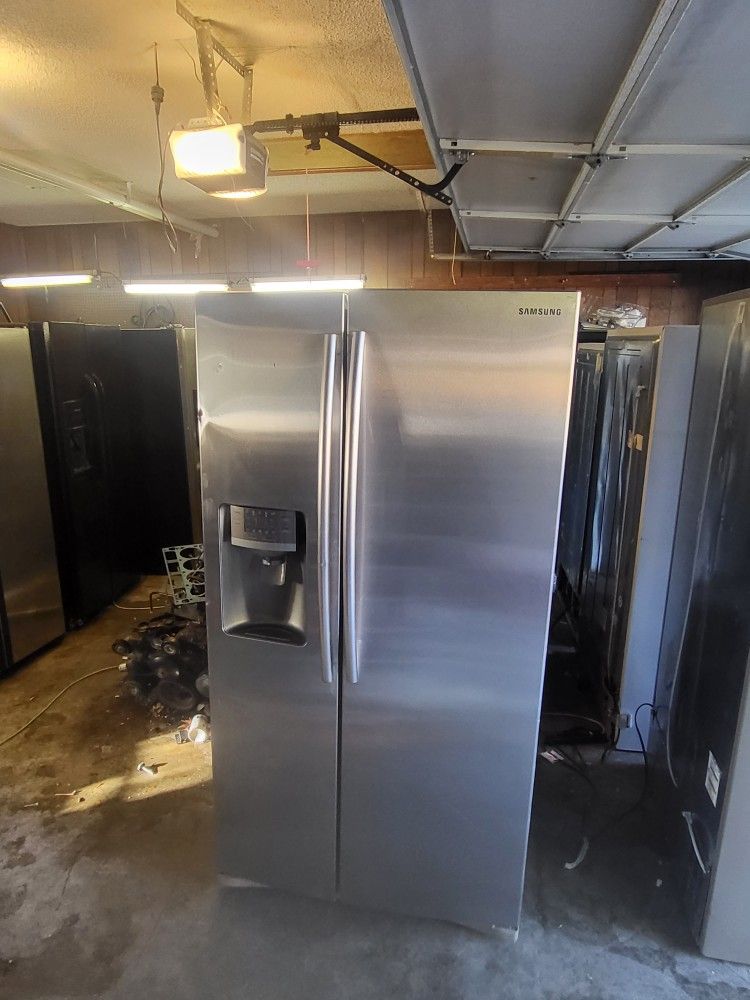 Samsung side-by-side stainless steel refrigerator 