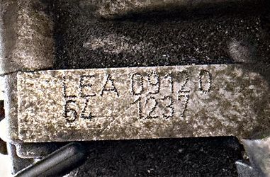 Transmission VW. Manual code LEA
