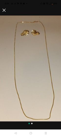 10k Yellow Gold Earrings And 10k Yellow Gold Necklace 350 Cash Now 