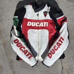 RARE Dainese Ducati Moto GP Leather Jacket size 48