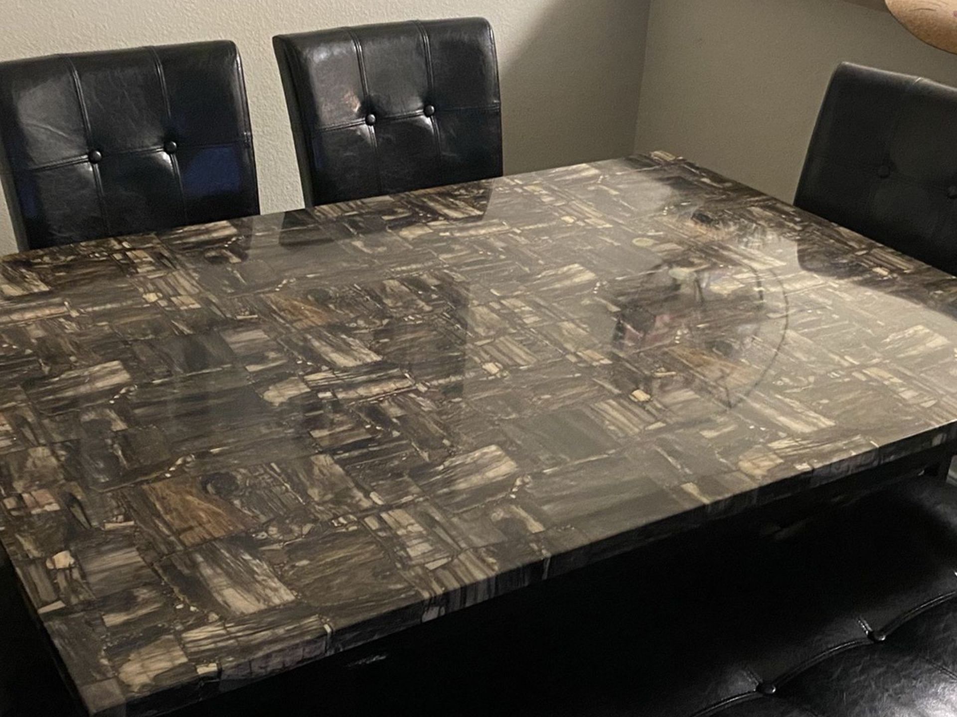 Sleek Marble Dining Table