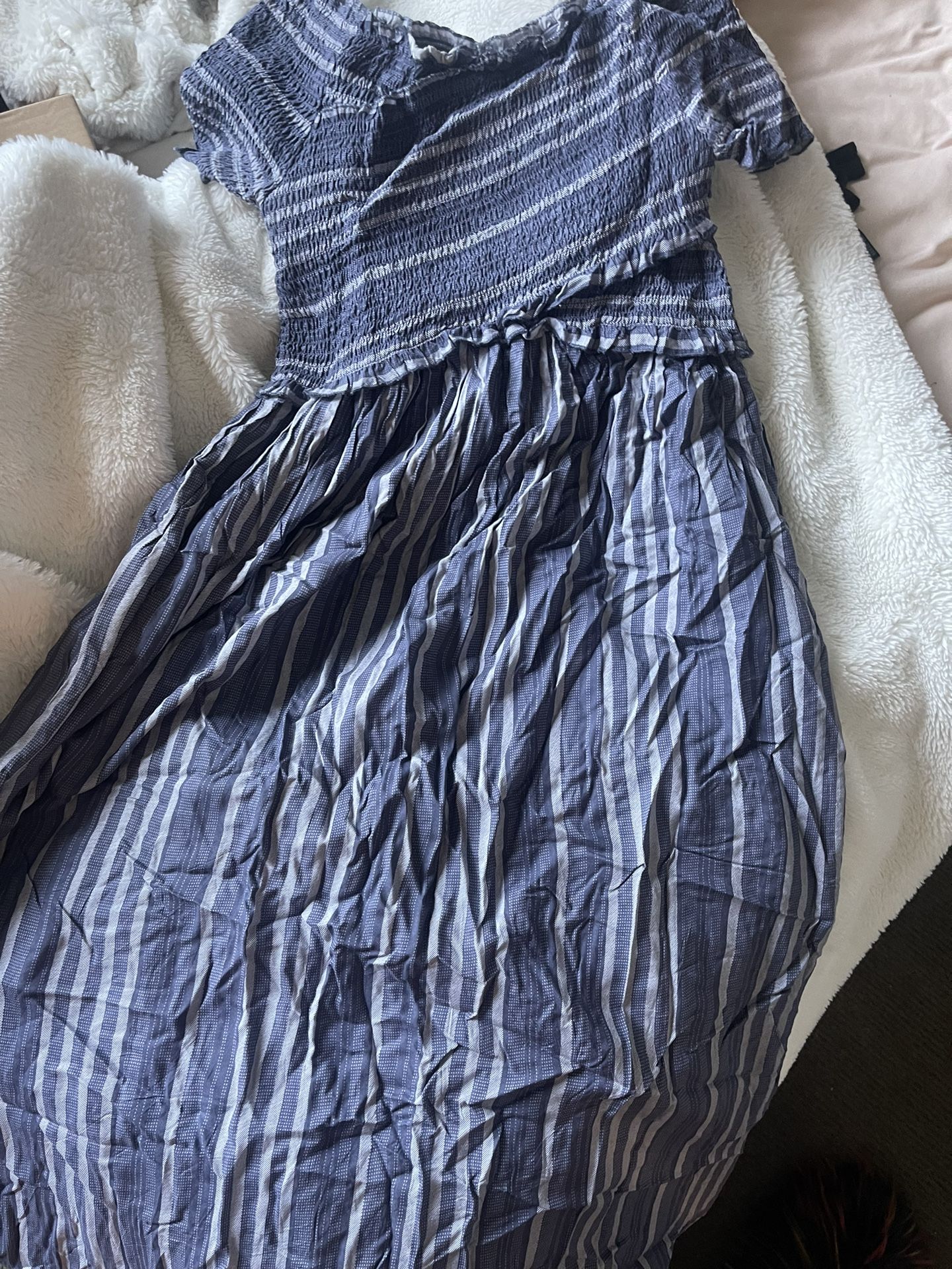 Women’s Blue & white Stripe Sundress Size S