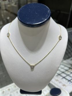 Cadena 14k Con Corazones 