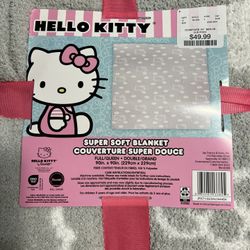 Hello Kitty NIP Super Soft Blanket Full/Queen 90in.x90in.