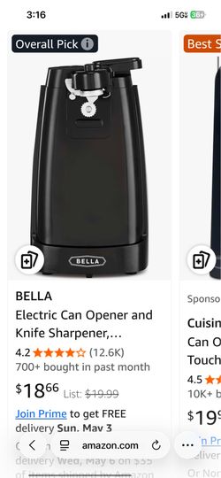 Electric can opener