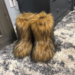 Tan Fur Boots 