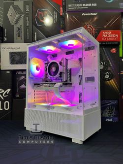 White AMD Gaming PC