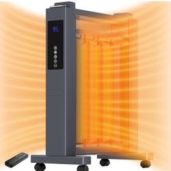 (New in Box) 
Space Heaters for Indoor Use, 1500W Portable Electric Heater, Convection Heater with Thermostat, Remote, 12H Timer, Quiet, Safety Large 
