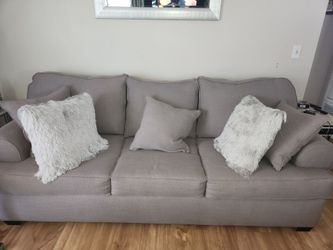 Grey sofa and love seat