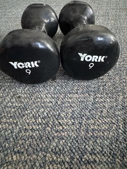 York 9 lb Dumbbells Pair