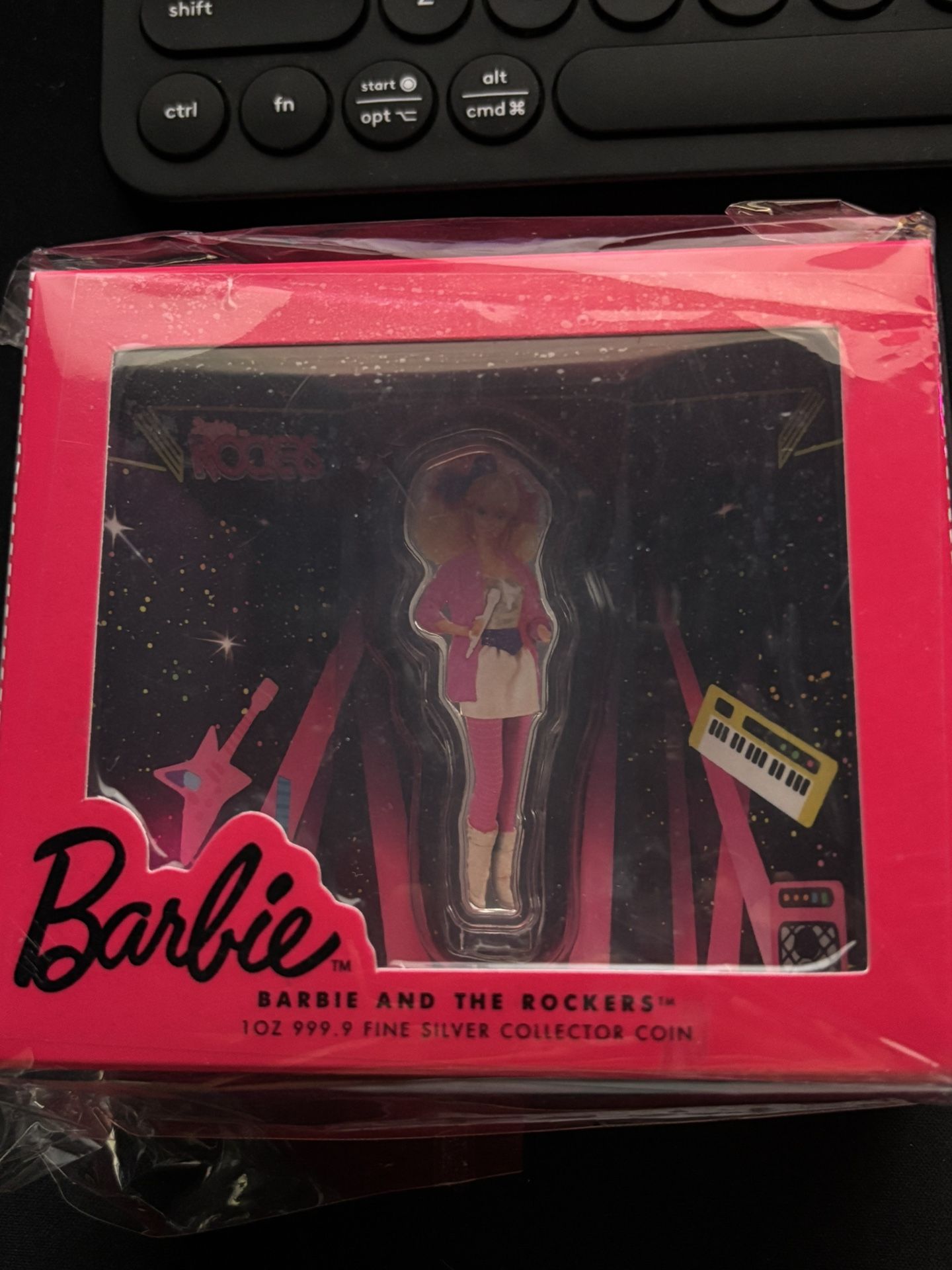 2024 1 oz Colorized Silver Barbie and the Rockers Coin Proof-Like CS