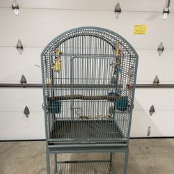 California Bird Cage With Spars And Food And Water Dishes.  Asking $125.00