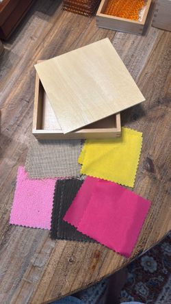 Montessori Wood Sensory Cloth Box