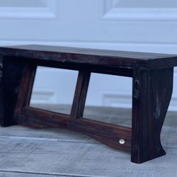 Vintage Rustic Wood Double Picture Frame Shelf | Freestanding or Wall Hanging 17