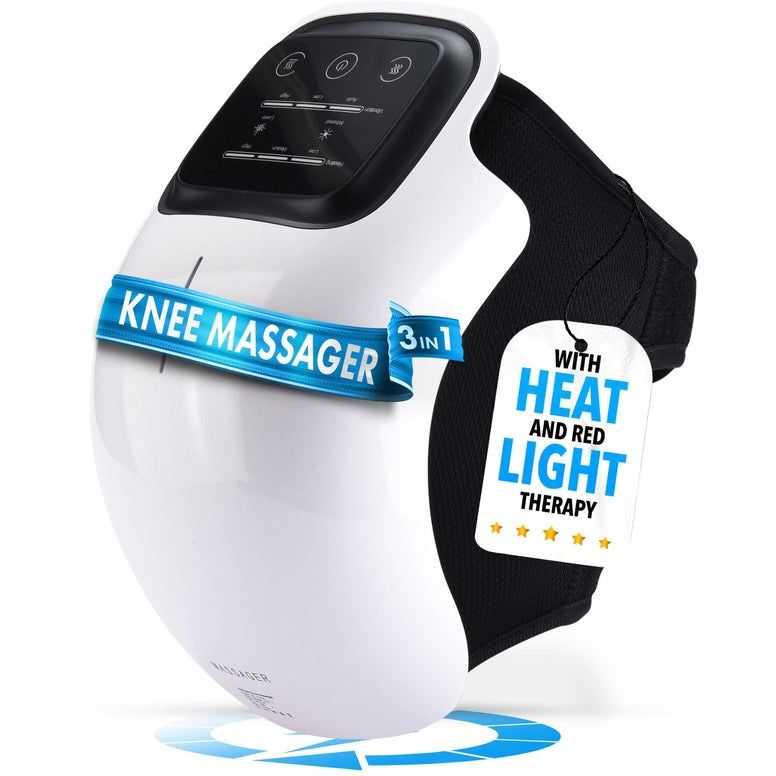 FORTHiQ Knee Massager Smart with Heat, Red Light and Massage Therapy, 3-in-1 Cordless, 2024 Updated Edition, FSA or HSA Eligible, Gifts for Grandma &