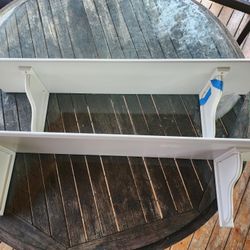 White Wall Shelf 36" (Set Of 2)