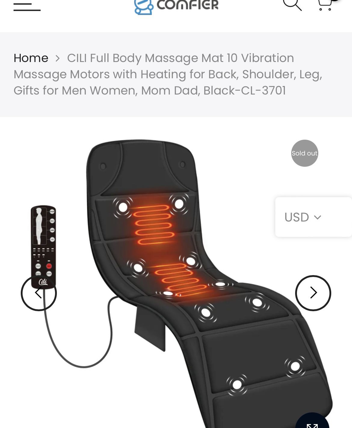 Cili CL-3701 Massage Mat With Heat