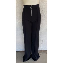 Black High-Waist Wide-Leg Pants