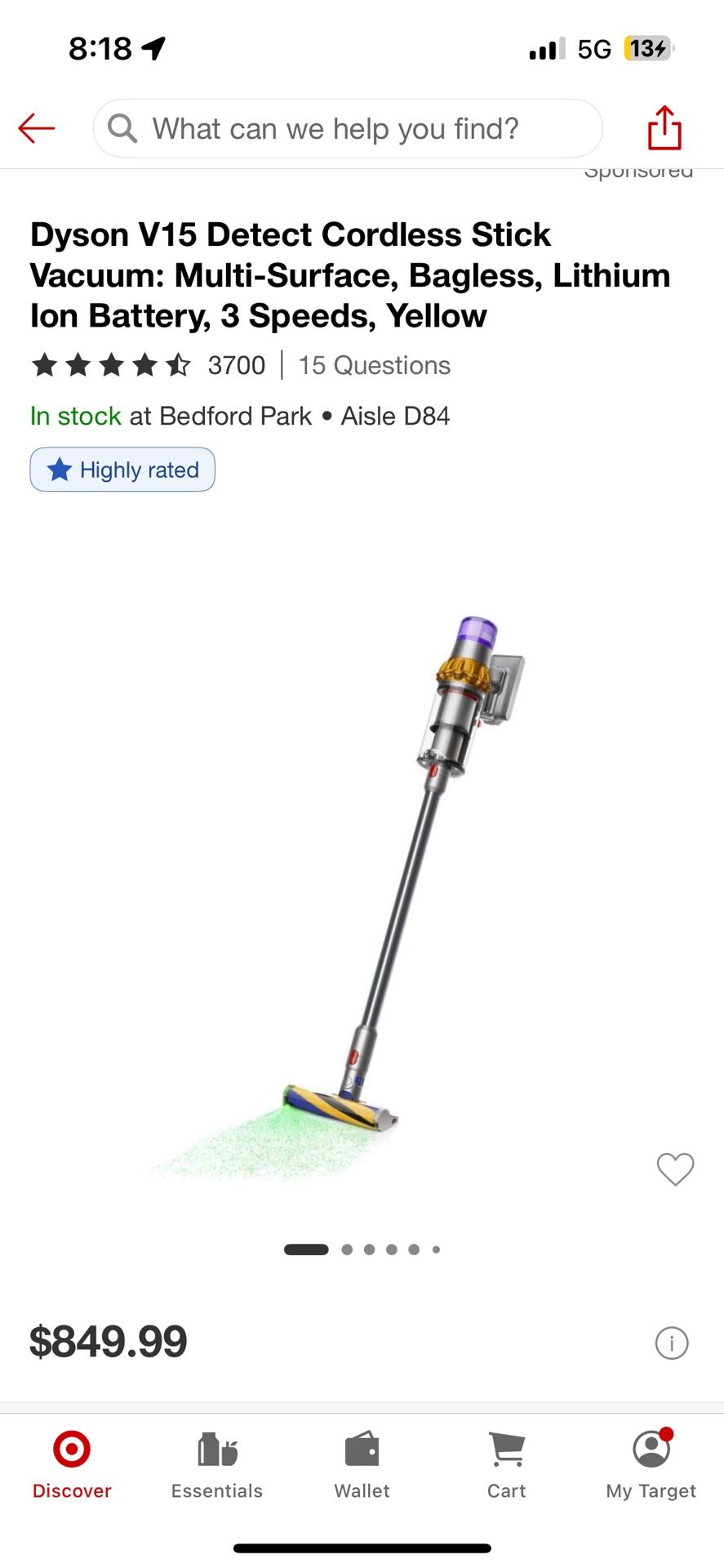 Dyson V15 Detect Total Clean Extra 