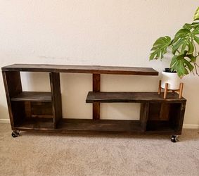 Rustic Bookshelf with wheels
