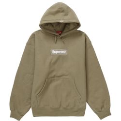 Supreme Box Logo Hooded Sweatshirt (FW23) Dark Sand