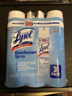 Lysol Disinfectant Spray, Crisp Linen, 19 oz, 3 Count