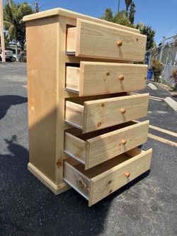 Pinewood 5 drawers natural wood 🪵