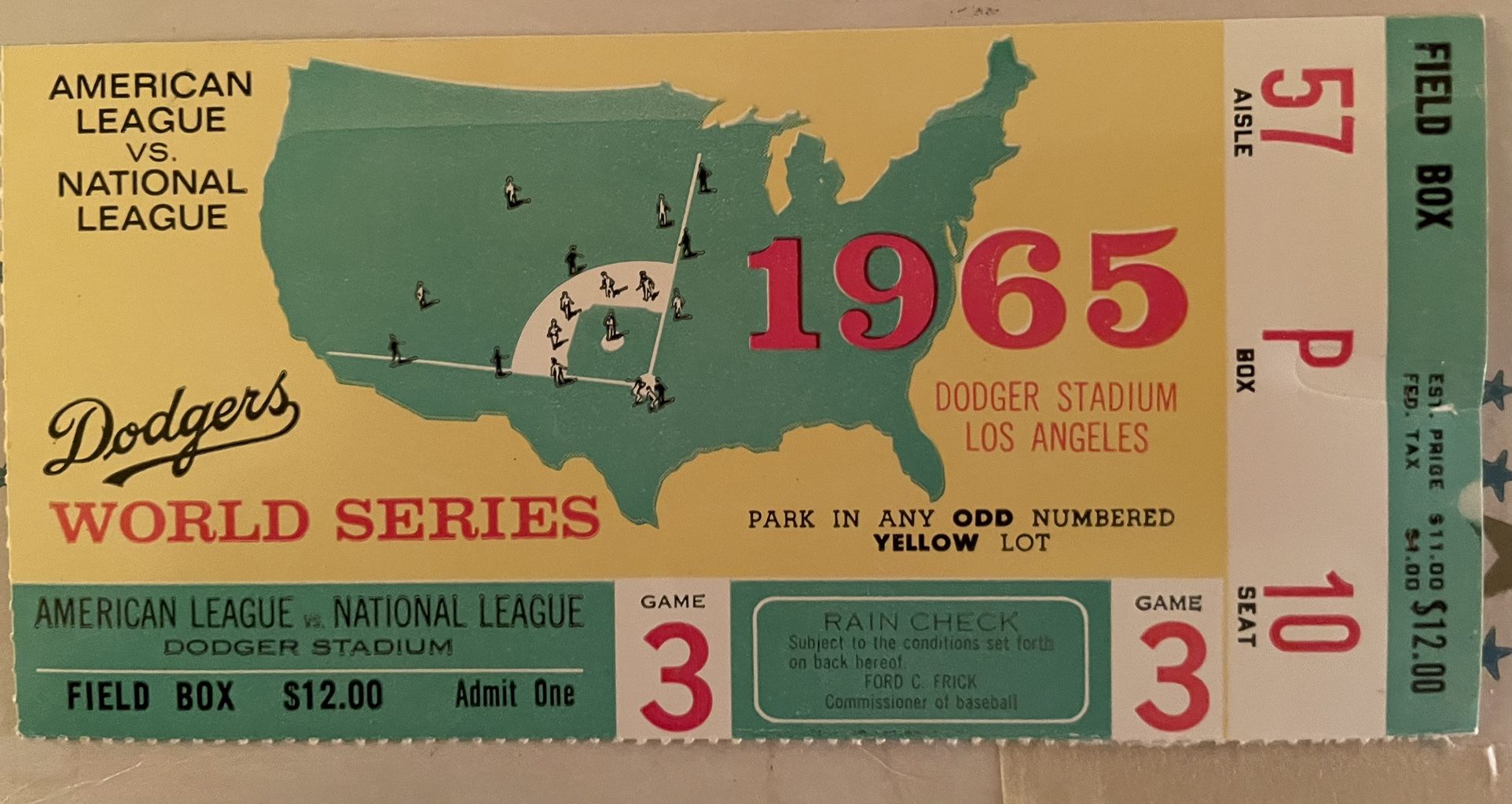 World Series 1965 Ticket
