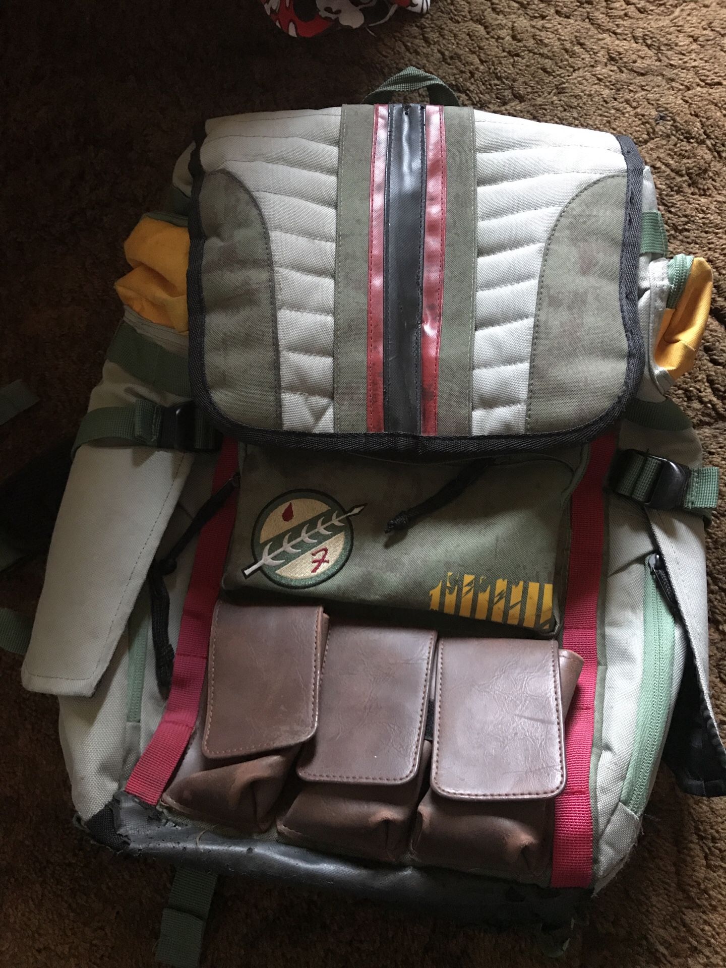 Boba Fett Laptop Backpack - Green/Gray/Black