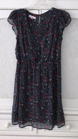 Rip Curl V-Neck Floral Navy Blue Teen Dress
