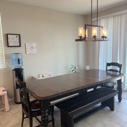 Solid Wood Farmhouse Dining Table