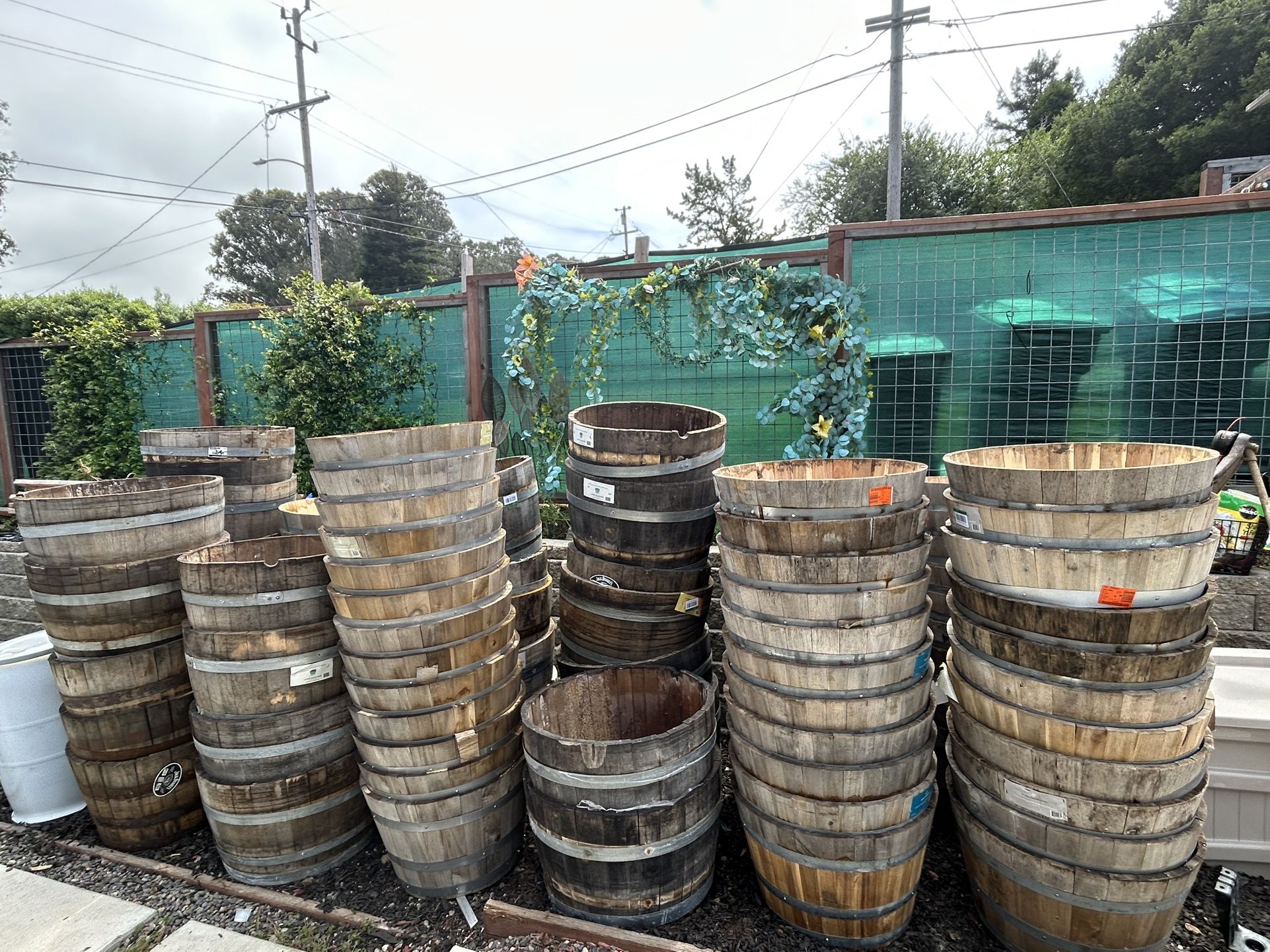 Wine Barrels For Plants & Trees $20 Each