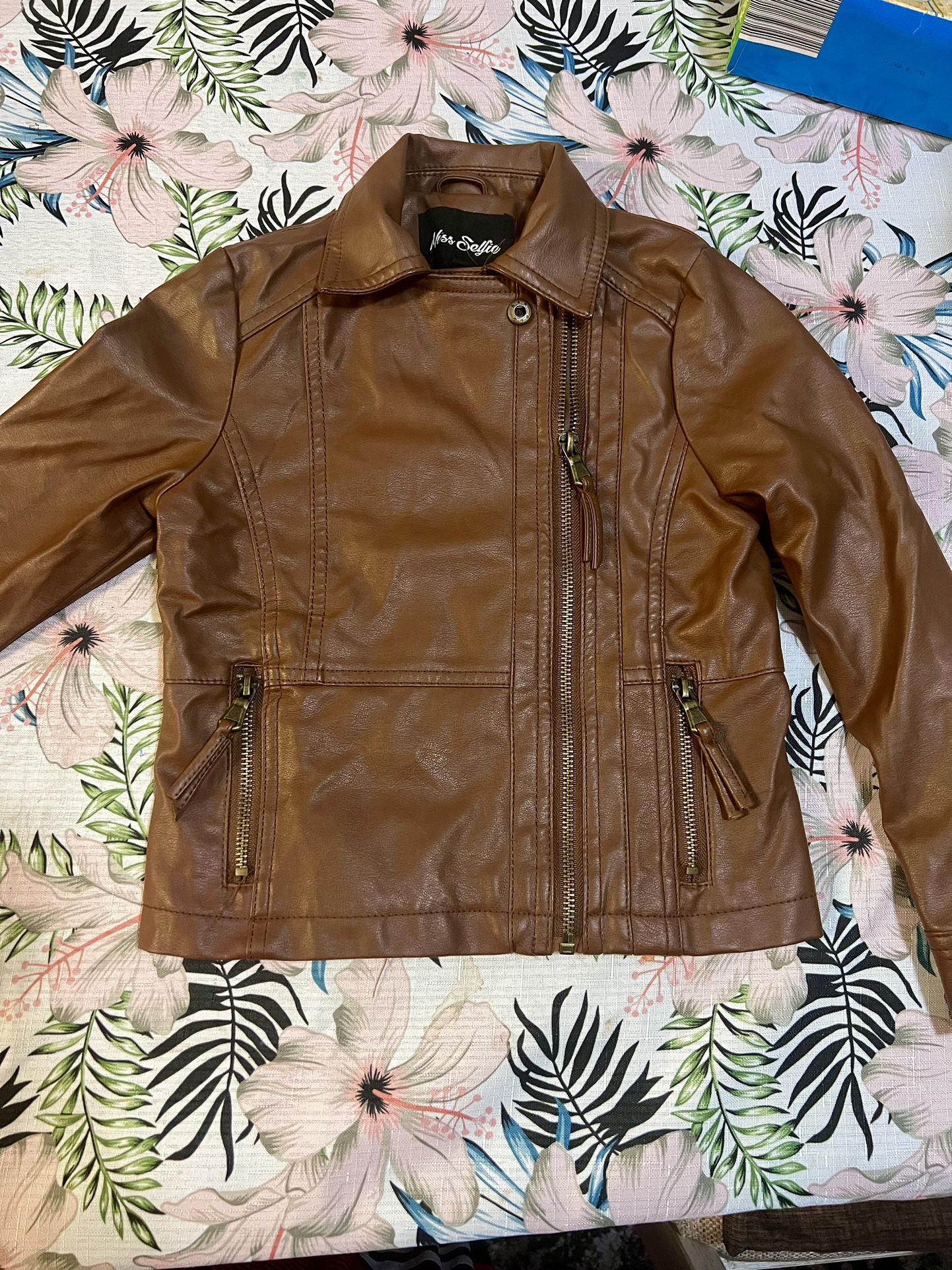 New Leather Kids Jacket Size 4-5 