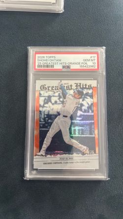 Shohei Ohtani 2026 Topps Greatest Hits Orange Foil PSA 10