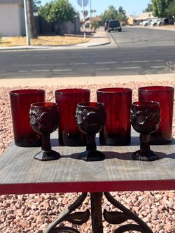 Ruby Red Glasses & Goblets