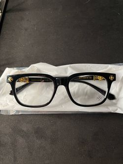 Chrome Hearts Eyeglasses Black Gold Hardware