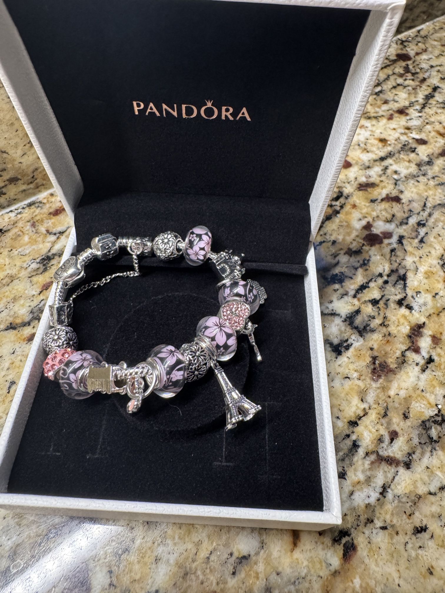 Pandora Silver Bracelet With Beads