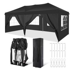 10 ft. x 20 ft. Pop Up Canopy Tent with Removable Sidewalls, Outdoor Portable Canopyfor Commercial, Party Tent